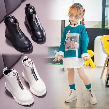 Fete Stil Britanic Martin Cizme Pentru Fete Impermeabil Papuceii Printesa Pantofi 2019 Cizme Motocicleta Copii Cizme De Cauciuc