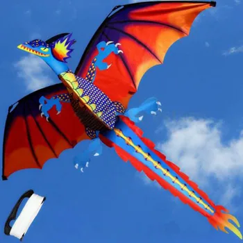 Nouă Copii Copii Cadou 3D Dragon 100M Zmeu Singură Linie Cu Coada Zmee în aer liber Jucărie Distractiv Zmeu Familie de Sport în aer liber Jucărie