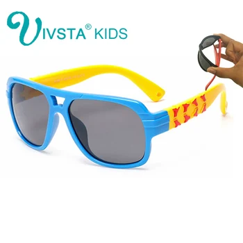 IVSTA Silicon Copii ochelari de Soare-Pilot Cadru Pătrat Băieți Ochelari Copil Lentile Polarizate Cadru Flexibil de vară se răcească 858