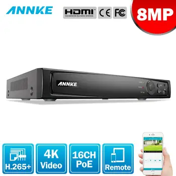 ANNKE 16CH 8MP POE NVR 4K Recorder Video de Rețea NVR Pentru Camera POE IP P2P Cloud Funcția Plug and Play