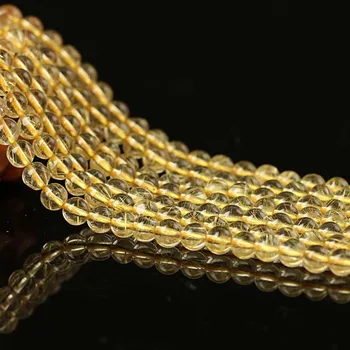 6 8 10 12 mm rotund piatra naturala aur rutilated cuarț margele potrivite pentru bijuterii brățară DIY de producție