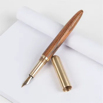 Lucrate manual din Lemn Natural Stilou cu Cutie de Cadou din metal anb din Lemn Frumos Stilou Iridium Fin 0,5 mm Peniță de Moda de Scris Stilou cu Cerneală