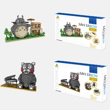 YZ anime desene animate cu diamant bloc jucărie Totoro cat 66512 Kumamon urs 66513 jucarii pentru copii cadouri