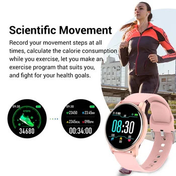 LIGE Bărbați Femei Inteligent Ceas Sport rezistent la apa Tracker de Fitness Pentru Android ios Heart Rate Monitor de Presiune sanguina Reloj inteligente