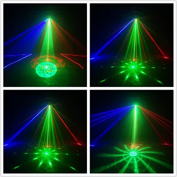 Disco laser RGB 4 în 1 DJ efect proiector scaner DMX control laser stage lighting acasă dj petrecere, petrecere, club de performanță