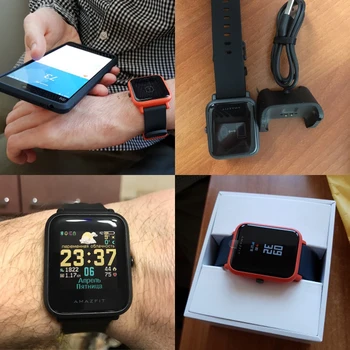 Amazfit Bip GPS-ul Xiaomi Amazfit Bip Ceas Inteligent Huami Miband Ritmul Gloness Smartwatch Rata de Inima Pentru Telefon MI8 IOS Nava de RU