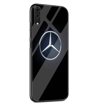 Mercedes Mașină de Silicon Caz Telefon din Sticla pentru Samsung A10 A20 A30 A40 A50 A60 A70 A51 A71 A81 Acoperi