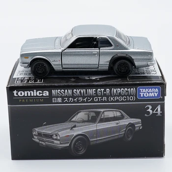Takara Tomy Tomica Premium 1/61 Scară #34 Argint Nissan Skyline GT-R KPGC10 Model de Masina de turnat sub presiune, Metal Vehicul cu Motor Jucării Pentru Copii
