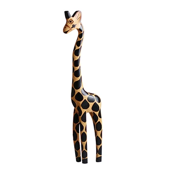 3PCS/Set Sculptură în Lemn Artizanat Creative Home Articole de Mobilier Girafa din Lemn Girafa Articole de Amenajări interioare Decoratiuni