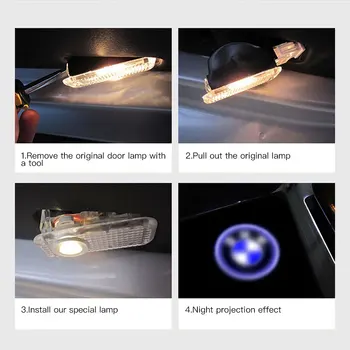 2 buc LED-uri Auto Ușa bun venit Lumina HD Simbol Logo-ul cu Laser Proiector Lumini Ghost Shadow Lumină de control Pentru BMW Accesorii