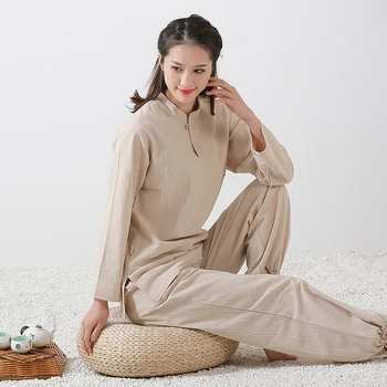 4 Culori pentru Femei Yoga Uniforme Lenjerie de pat din Bumbac de Înaltă Calitate, Tai chi Wushu Kung fu Îmbrăcăminte Pentru Adulți arte Martiale Wing Chun Costum