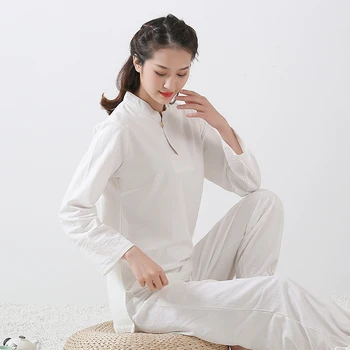 4 Culori pentru Femei Yoga Uniforme Lenjerie de pat din Bumbac de Înaltă Calitate, Tai chi Wushu Kung fu Îmbrăcăminte Pentru Adulți arte Martiale Wing Chun Costum