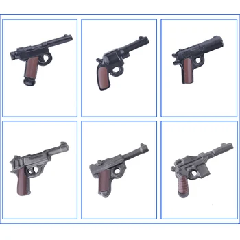 10buc Multicolor Pistol Arme Militare Blocuri pistol de Model Soldat al Armatei Cifre Moc arma Armata Accesorii Cărămizi