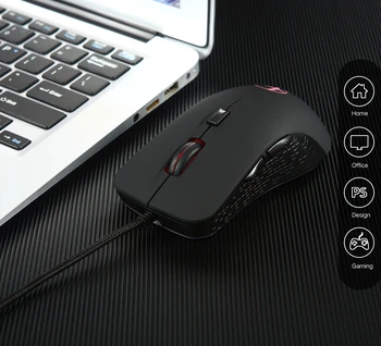 Jeleu Pieptene cu Fir Cald Încălzit Mouse-ul pentru Laptop Notebook Programabile 6 Butoane Mouse de Gaming 2400 DPI Reglabil Mouse-ul pentru Gamer