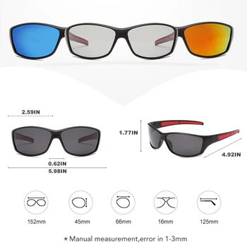 ROYAL FATA Polarizat ochelari de Soare Patrati Oameni de Conducere Nuante de sex Masculin Ochelari de Soare Vintage de Conducere de Călătorie de Pescuit Clasic de Ochelari de Ms299