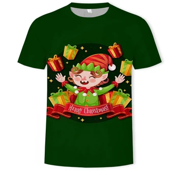 Bărbați Ajunul Crăciunului t-shirt de imprimare 3d vrac de moda de craciun om de zapada petrecere de carnaval haine tricou pentru barbati tricou supradimensionat