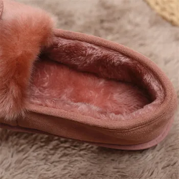 Iarna Cald, Papuci De Femei Pantofi De Iarna Papion De Pluș În Interiorul Loaferes Doamnelor Interior Acasă, Papuci De Casă Pantuflas Doamnelor Alunecare Pe Pantofi