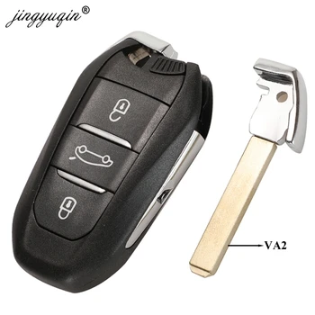 Jinyuqin Inteligent de acces fără cheie de la Distanță Cheie 3 Butoane 433MHz 4A PCF7945 cip ID46 pentru Peugeot 308 408 508 5008 cheie de Urgență HU83/VA2