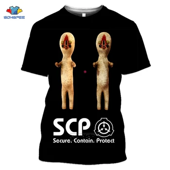 SONSPEE Fundația Scp T-shirt de Vară de Imprimare 3D Casual Streetwear Femei Bărbați Harajuku Maneci Scurte Logo Special Teuri Topuri Tricouri