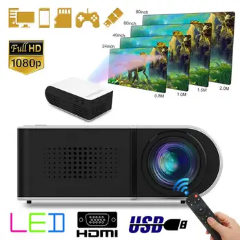 YG210 1080P LED 3D Mini Proiector Home Cinema, Teatru, Video, Multimedia USB Telefon Proiectoare Hd Built-in Difuzoare Stereo