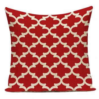 Culoarea roșie Geometrică Simplă Dungă Linie Val Perne Decorative Canapea față de Pernă Decor pentru Camera de zi față de Pernă Acoperă