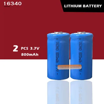 2 x baterie Reîncărcabilă CR123A 16340 800mAh 3.7 V Li-ion
