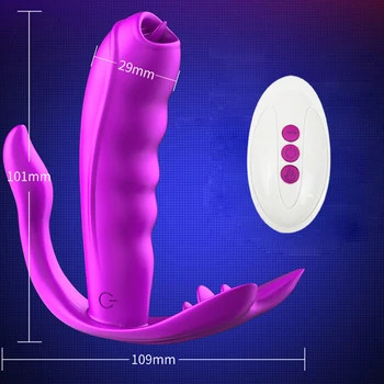 Portabil Vibrator Vibrator de Control de la Distanță Vagin Limba Lins Încălzire Vibrator Stimulator Clitoris Analsex Masaj jucarii Sexuale pentru Femei