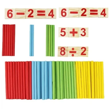 Colorate Bambus Bastoane De Numărare Copil Jucarie Montessori Didactice De Numărare Rod Grădiniță Matematica De Învățare De Învățământ De Jucărie