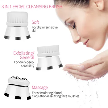 3in1 Electric Curățare Facial Kit de Pensulă Porilor Profunde Curat Exfoliere Fata de Albire a Pielii Fermitate Îndepărtarea Acnee Faciala Spa Set 31