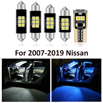 13pcs Canbus Lumini de mers înapoi Pentru Nissan Fo Qashqai J10 J11 2007-2019 LED Lampa plăcuței de Înmatriculare+Interior Acoperiș Harta Dom Becuri