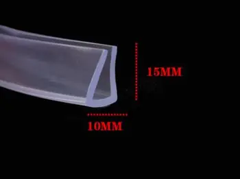 Fierbinte de vânzare 2M / U-în formă de cauciuc siliconic cameră de duș, uși și ferestre de sticlă de etanșare benzi de la 1 la 7 mm grosime sticlă sigilii