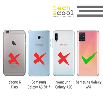 FunnyTech®Stea de caz pentru Samsung Galaxy A51 Silicon am Pisici transparent pictura in acuarela