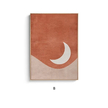 Morandi Poster Soarele Și Luna Panza Pictura Nordică Arta De Perete Poster De Imprimare Pentru A Trai Roombeed Cameră Decor Perete Imagini