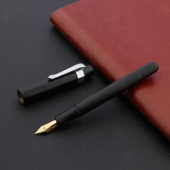 Alamă de înaltă calitate negru mat Stilou bărbați 0,7 mm Octogon buzunar Papetărie, rechizite de Birou pixuri cu cerneală pentru scris