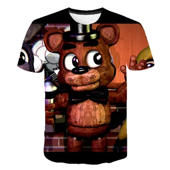 Copii T shirt Cinci Nopți La lui Freddy Imprimate 3D pentru Copii cu Maneci Scurte T-shirt de Vara Noi Desene animate T camasa Baieti/fata Topuri