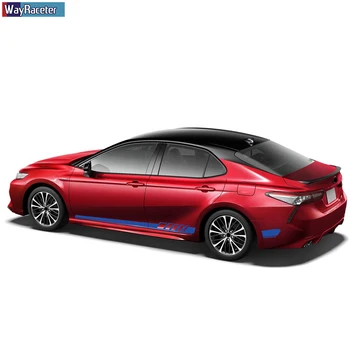 2 Buc Portiera Laterală Dungi Fusta Autocolante Corp Din Fibra De Carbon De Vinil Decal Pentru Toyota Camry Avalon 2018 2019 2020 Accesorii