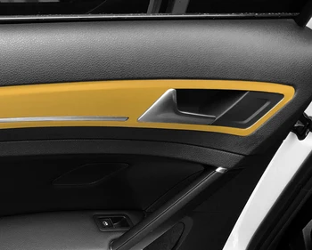 Maner Usa interioara Chrome Panoul de Ornamente din Fibra de Carbon Peliculă de Protecție Autocolant de Styling Auto Pentru Volkswagen VW Golf 7 MK7 Accesorii