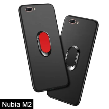 ISecret Coque pentru Nubia M2 Caz de lux 5.5 inch Negru Moale de Silicon Magnetic Suport Auto Inel de Caz pentru ZTE Nubia M2 Telefon Fundas