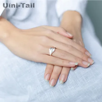 Uini-Coada hot nou argint 925 Coreea de frunze de arțar inel deschis tendință de moda de personalitate casual bijuterii de înaltă calitate GN810