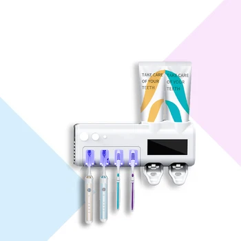 Sterilizator UV Titularul Periuta de dinti Energie Solară USB Automat Pasta de dinti Storcătoare Dozator de Perete-montat Accesorii Baie