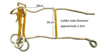 5 la 20 de metri de Mare Putere Rășină Epoxidică Pliere Moale scara de Salvare scară de frânghie fără sârmă de oțel cu 2 buc catarama Alpinism wal
