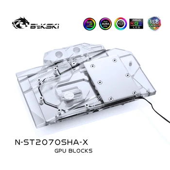 Bykski N-ST2070SHA-X GPU Bloc de Răcire cu Apă Pentru LENOVO RTX 2070 super-8GD6 HA / RTX 2070 super-8GD6 MINI OC