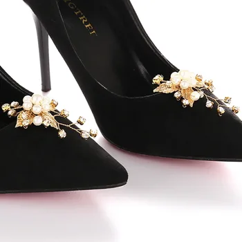 IngeSight.Z 2 Piese Elegant Pearl Floare Decor De Pantofi Pentru Femei De Moda Brățară Farmec Pantofi Clip De Nunta Mireasa Bal Accesorii