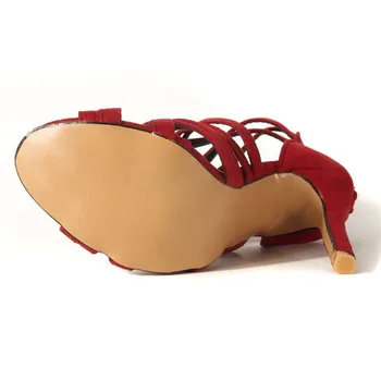 Casual Femei Sandale 10cm Subțire Toc cui, sandale Turma de Vară de Cruce Roșie Curea Roma Fermoar Petrecere la Birou Doamnă Sandale Gladiator