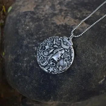 Medusa Lemn Medalion Colier Gorgon Cap de Șarpe, Șarpe de Charme Cu Lanț Mitologia greacă Bijuterii de Artă 12buc/loturi