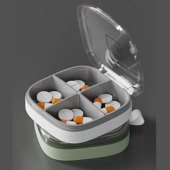 Cutie de medicina Portabile Mici Mini-Cutie de Depozitare de Mare Capacitate Transporta pe Călători Compartiment Sigilat Umiditate Dovada Box Cutie de Medicina