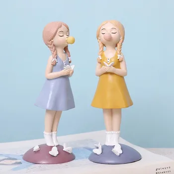 Fete Figurine De Rasina Acasă Decorare Accesorii Pentru Camera De Zi Tort De Desene Animate Ornament
