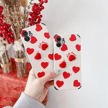 3D Dragoste Inima de Flori Drăguț Smiley Textura Pielii Cazul în care Telefonul Pentru Huawei P30 P40 Onoarea 30 Mate30 Pro Silicon Moale Capacul din Spate Fundas