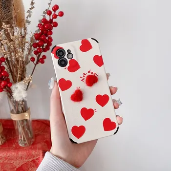 3D Dragoste Inima de Flori Drăguț Smiley Textura Pielii Cazul în care Telefonul Pentru Huawei P30 P40 Onoarea 30 Mate30 Pro Silicon Moale Capacul din Spate Fundas