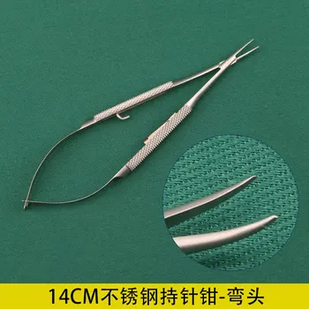140mm Chirurgicale Dentare Castroviejo Titularii de Ac Curbat/ Drept cap de Instrument Pentru Dentist
